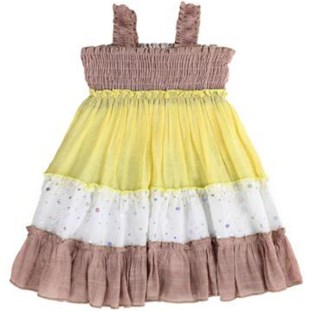 Tri color maxi dress